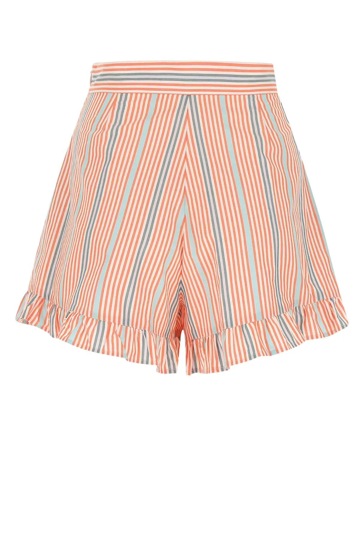 See By Chlo High Waist Striped Flared Shorts