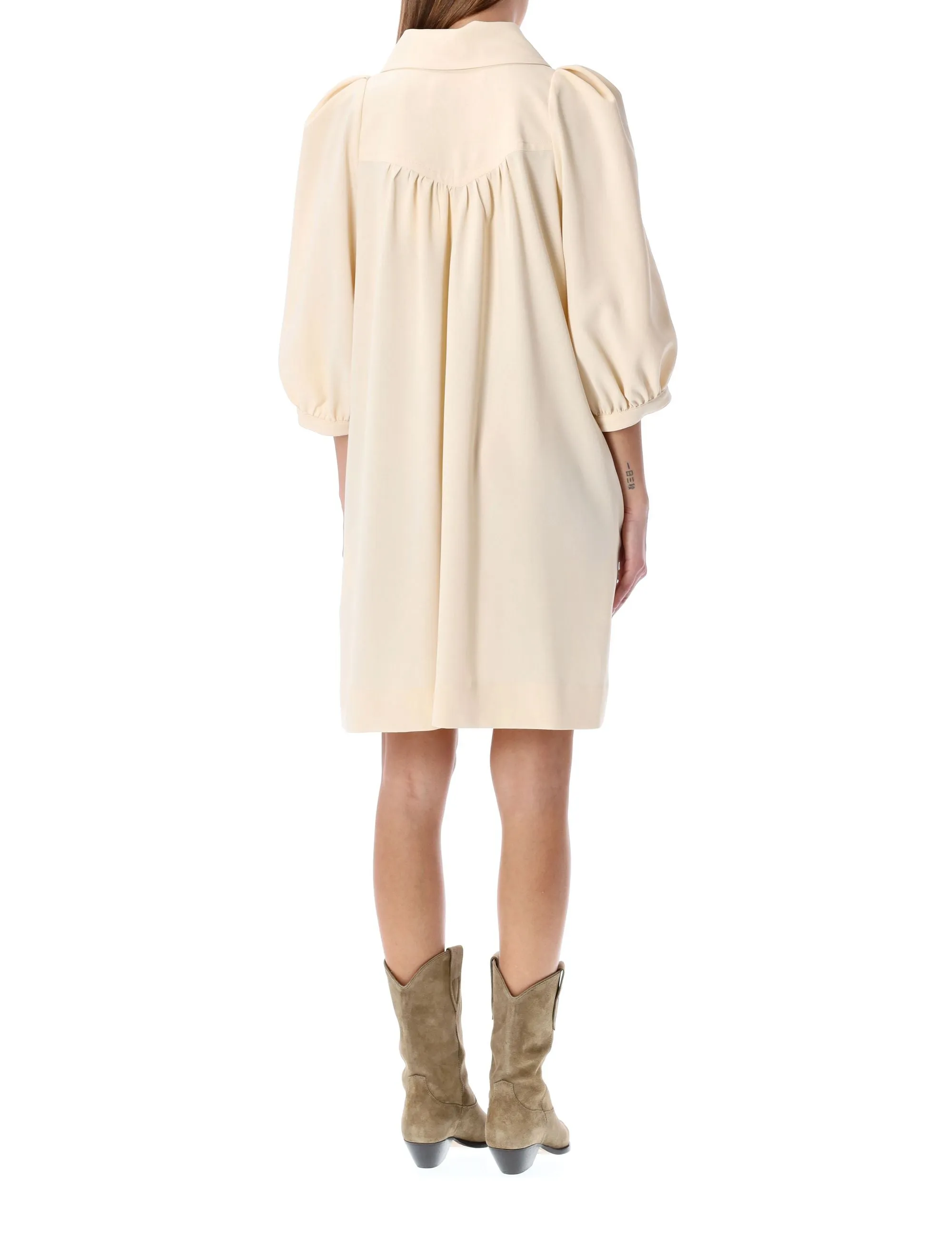See By Chlo Lace-Up Drawstring Shirt Dress