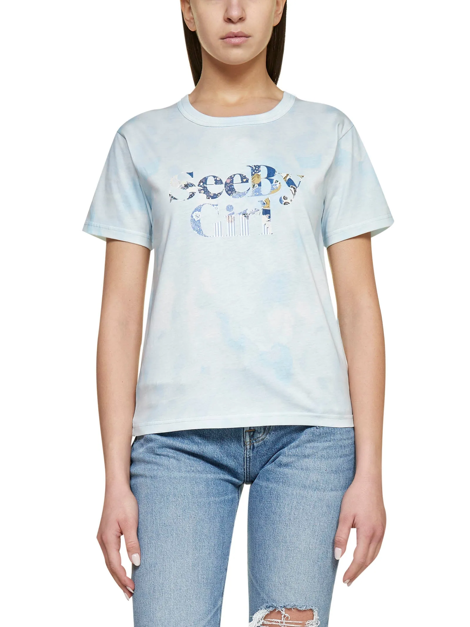 See By Chlo Logo Printed Crewneck T-Shirt