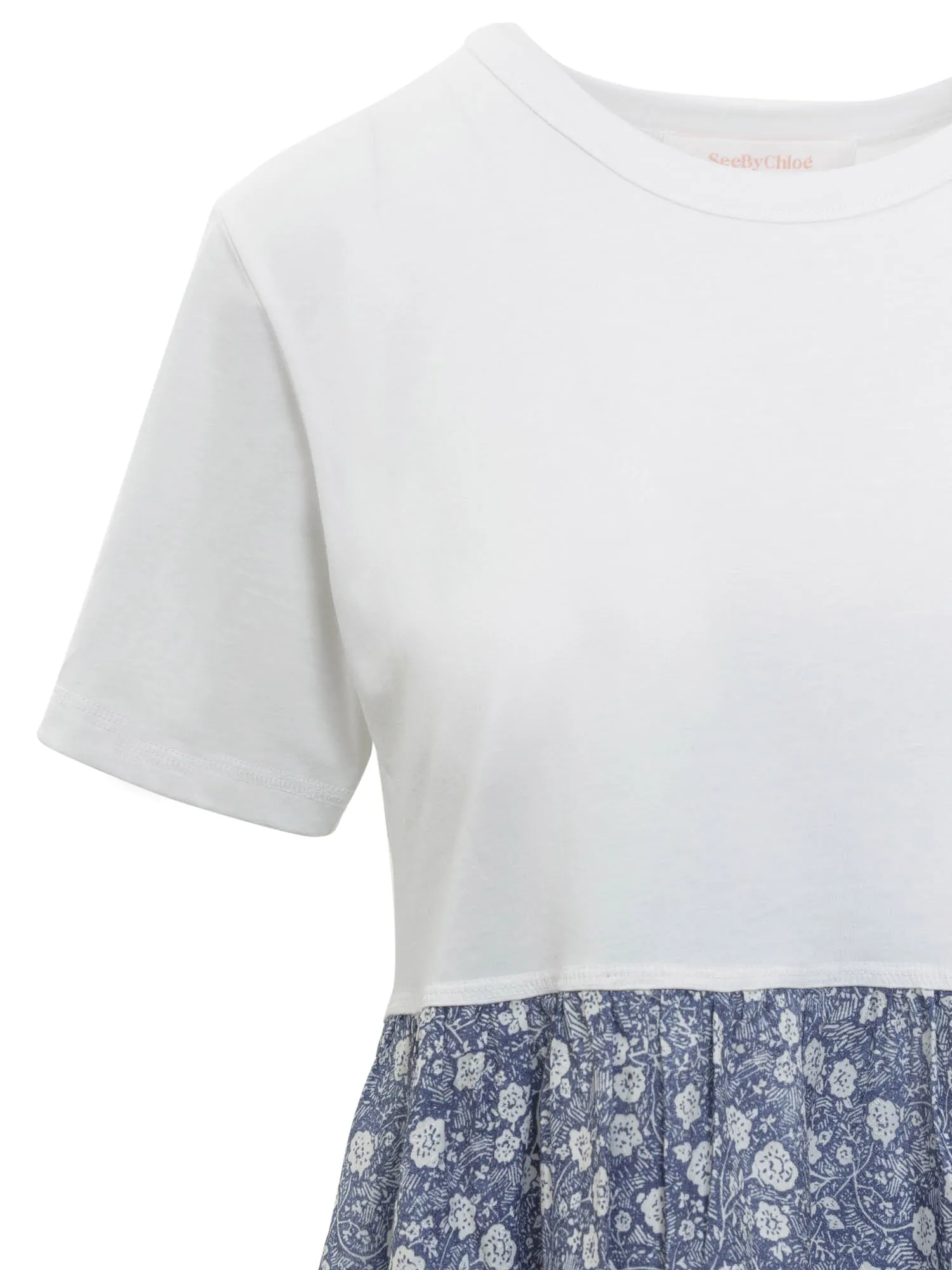 See By Chlo Panelled Midi T-Shirt Dress