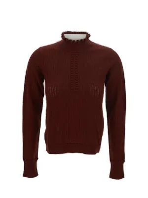 See By Chlo Ruffle-Collar Ribbed Sweater