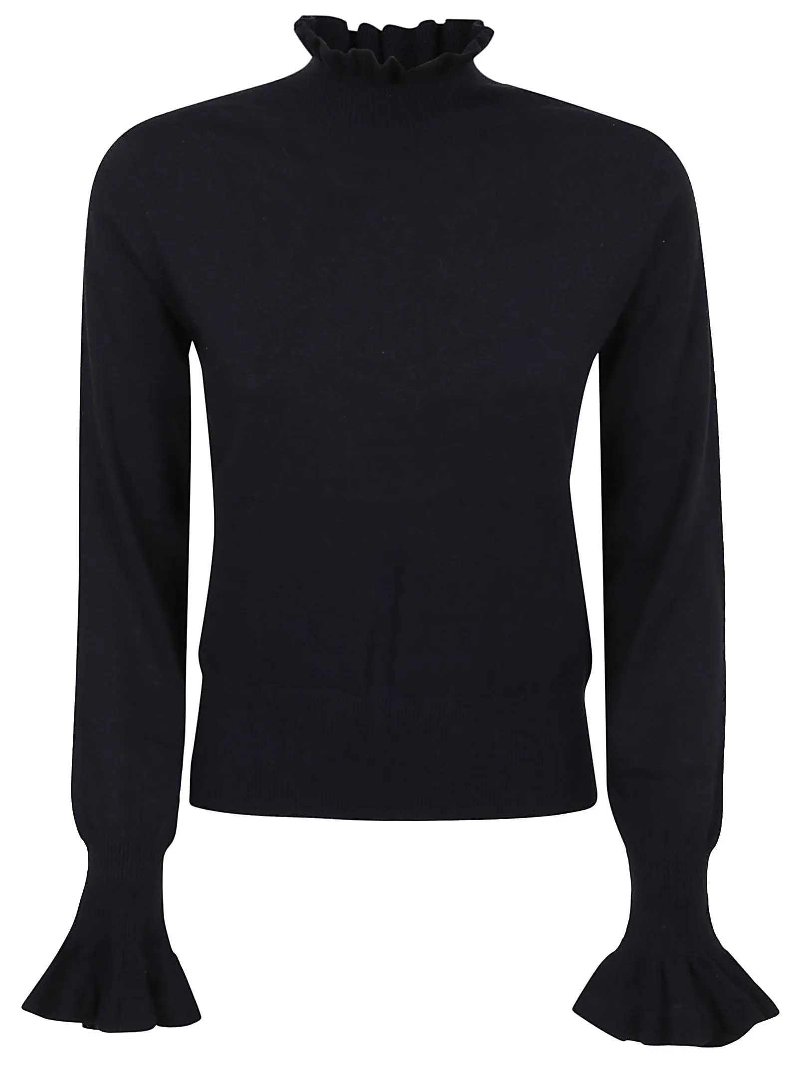 See By Chlo Ruffled Collar Long-Sleeve Knit Top