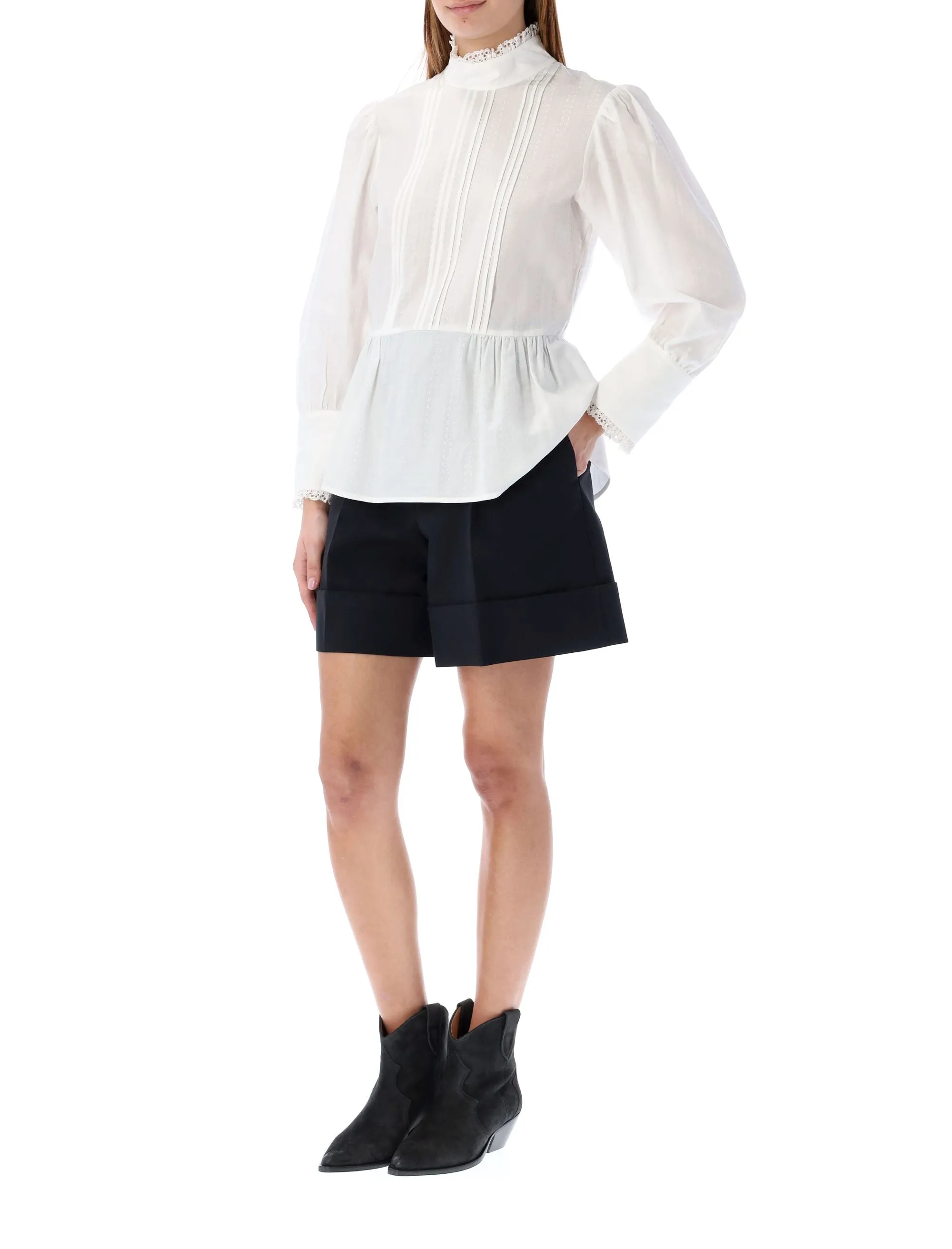 See By Chlo Ruffled High Neck Shirt