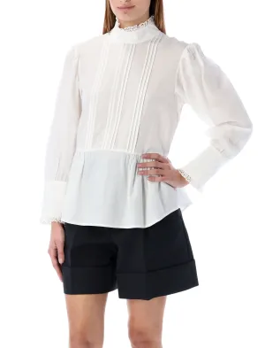 See By Chlo Ruffled High Neck Shirt
