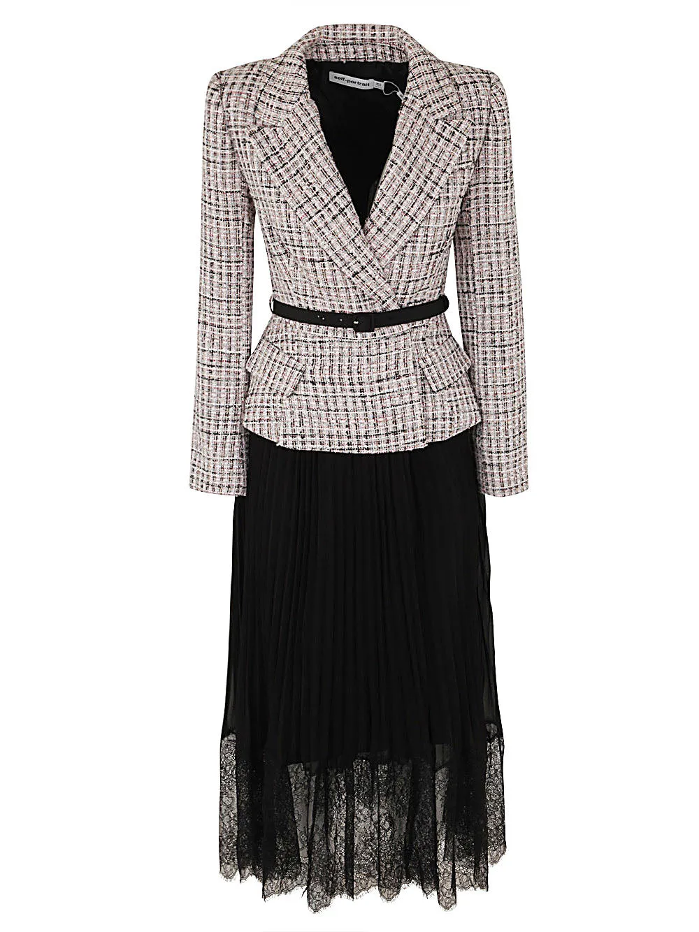 Self-Portrait Boucl Blazer-Style Midi Dress