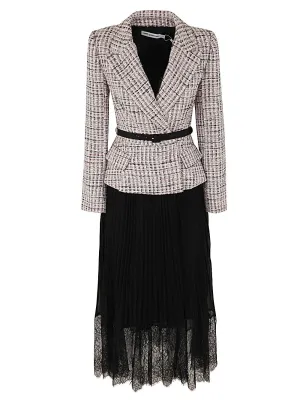 Self-Portrait Boucl Blazer-Style Midi Dress