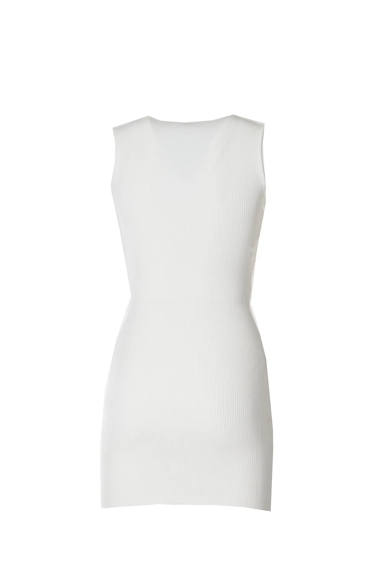 Self-Portrait Lace Detailed Ribbed Mini Dress