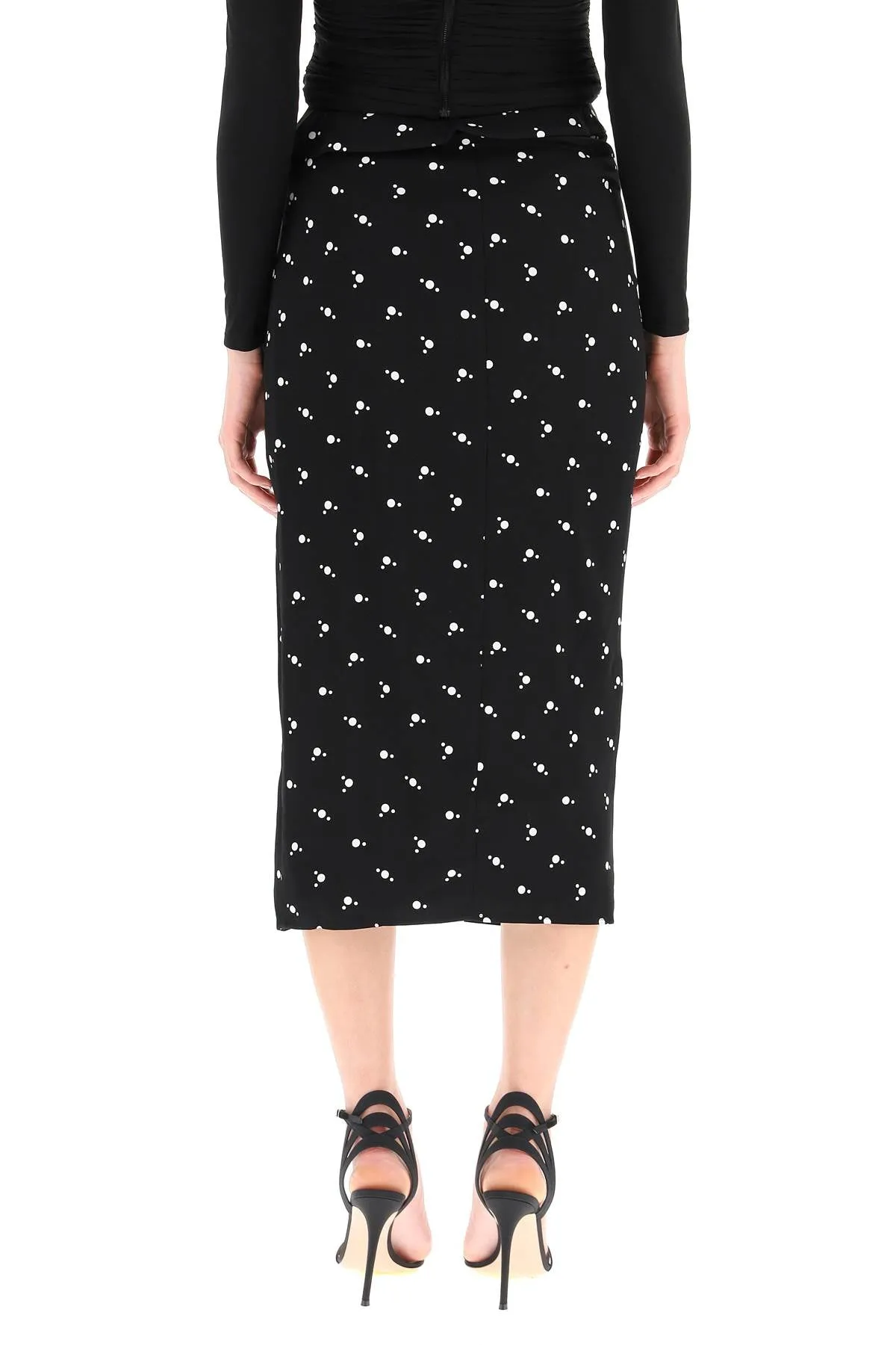 Self-Portrait Polka Dot Midi Skirt