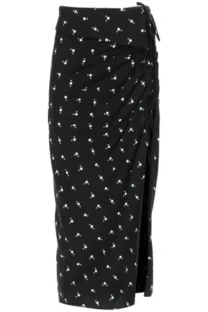 Self-Portrait Polka Dot Midi Skirt