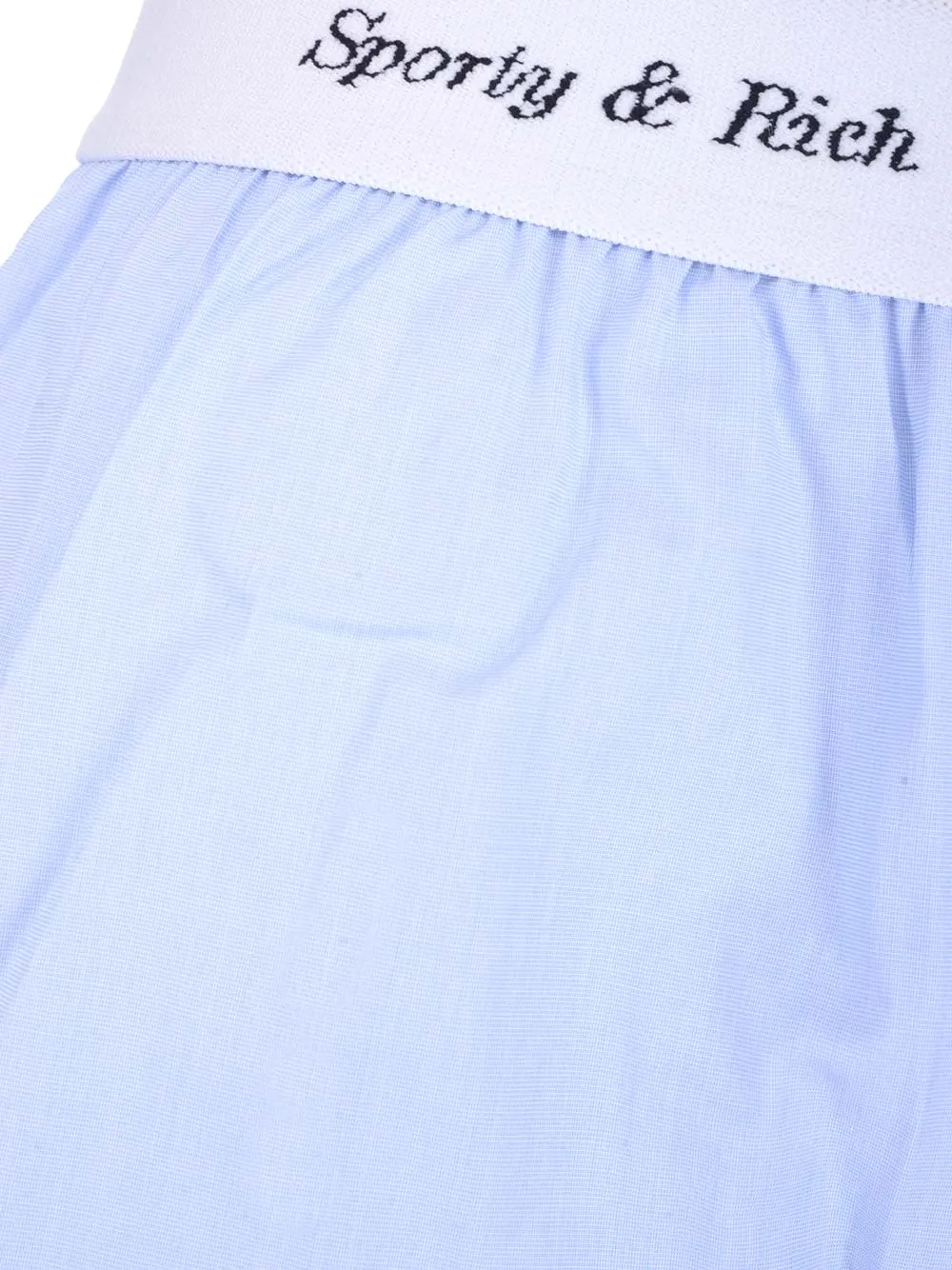 Sporty & Rich Cassie Elasticated Logo Waist Boxer Shorts