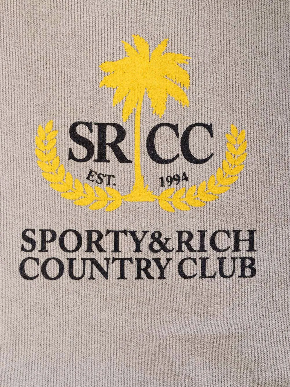 Sporty & Rich Country Club Logo Printed Hoodie