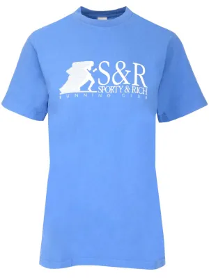 Sporty & Rich Logo Printed Crewneck T-Shirt