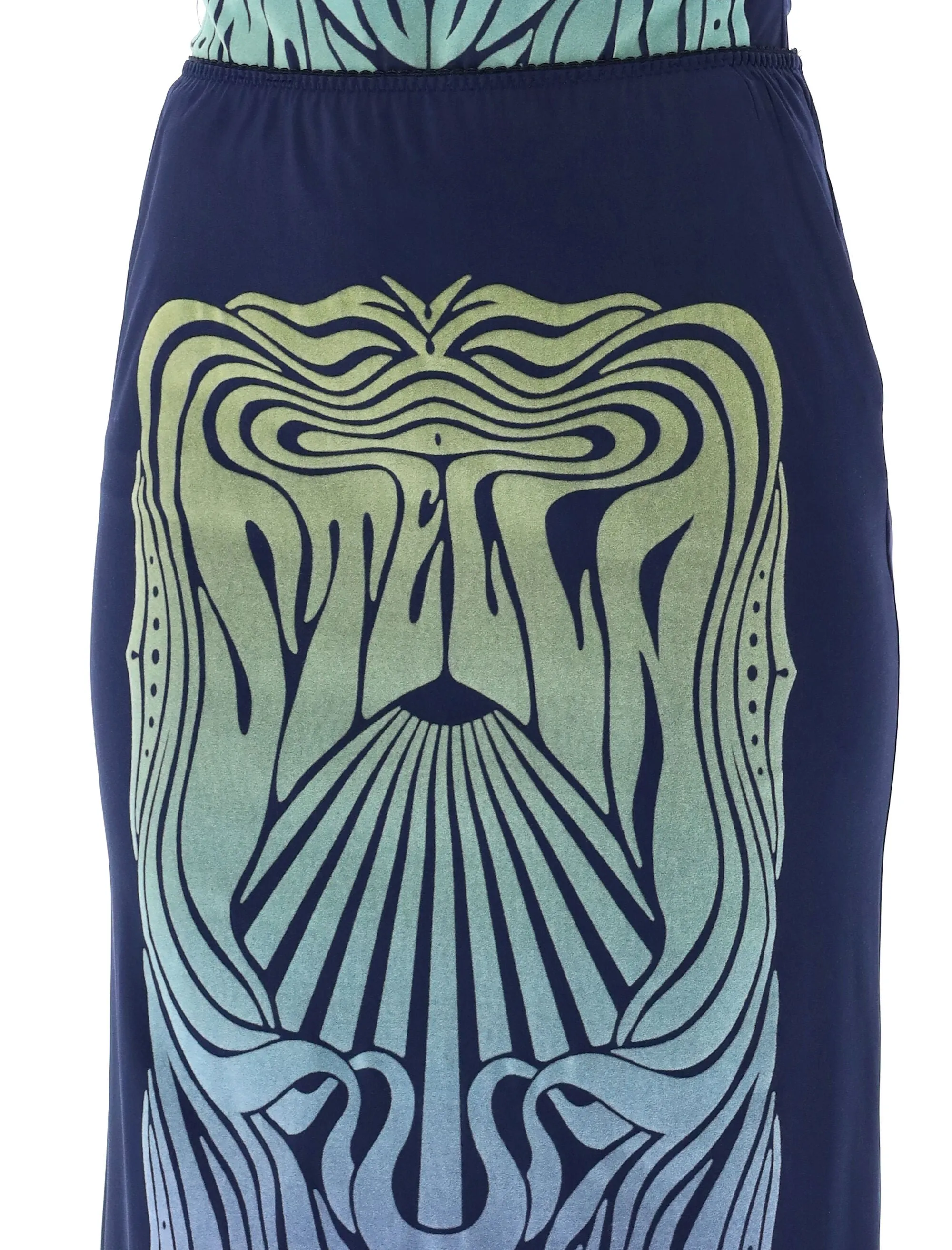 Stella McCartney Abstract Pattern Midi Skirt