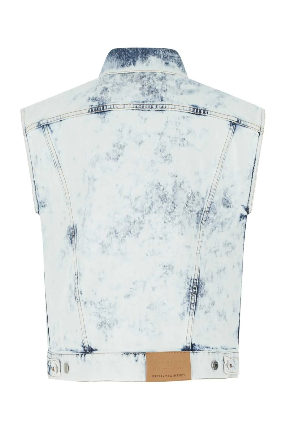 Stella McCartney Acid Wash Sleeveless Denim Jacket