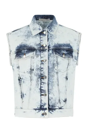 Stella McCartney Acid Wash Sleeveless Denim Jacket