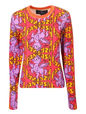 Stella McCartney Allover Graphic Printed Long-Sleeved T-Shirt