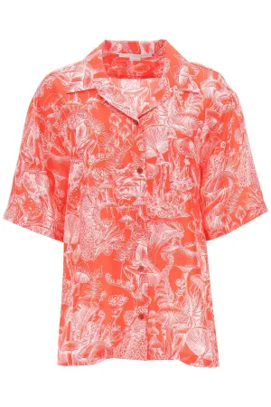 Stella McCartney Allover Mushroom Print Short-Sleeved Shirt