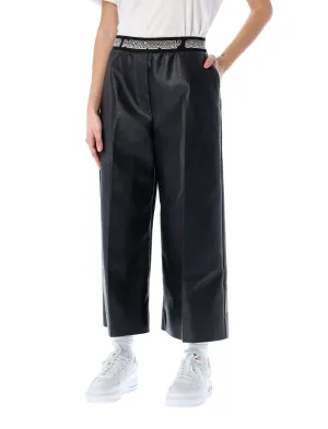 Stella McCartney Faux-Leather Cropped Pants