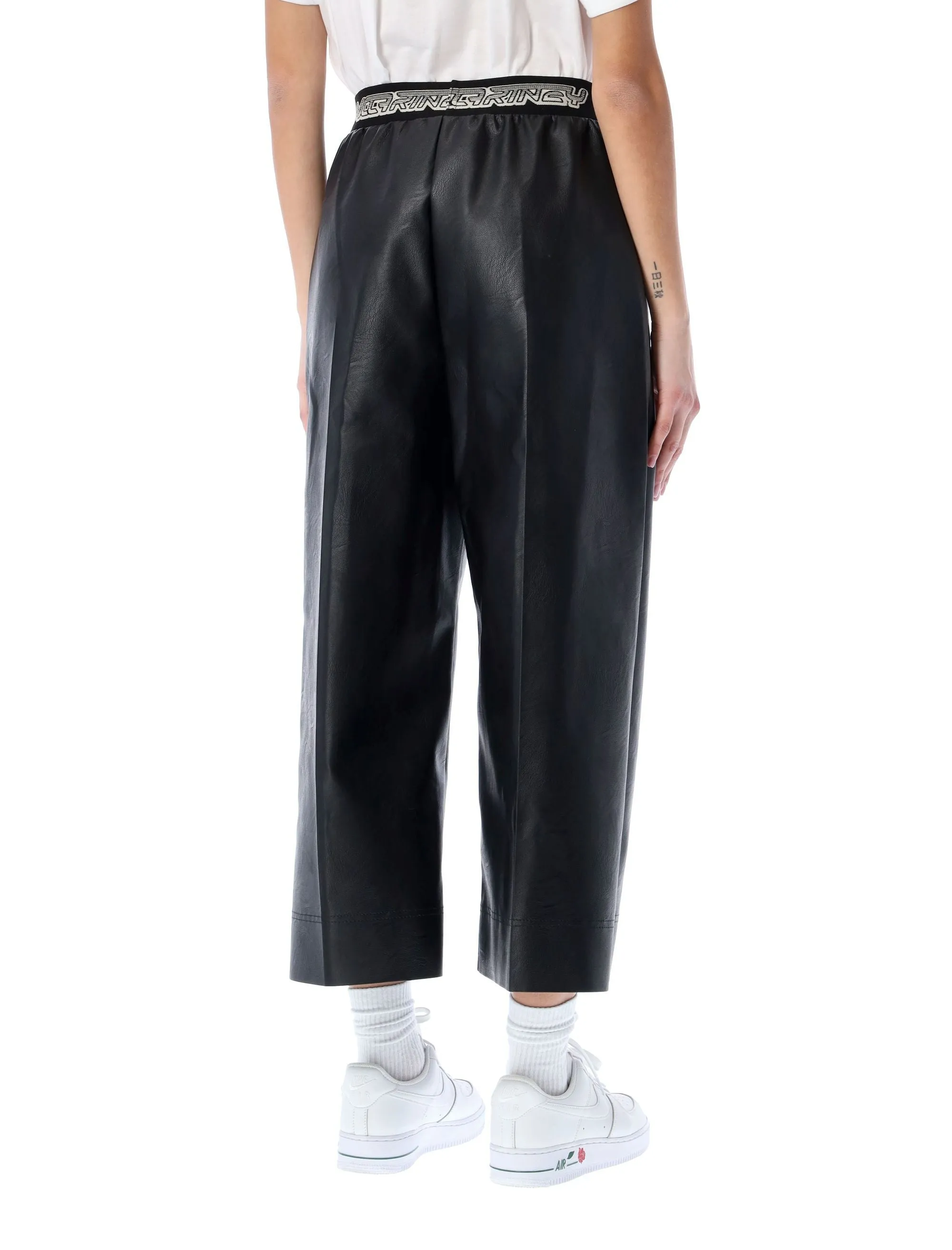 Stella McCartney Faux-Leather Cropped Pants
