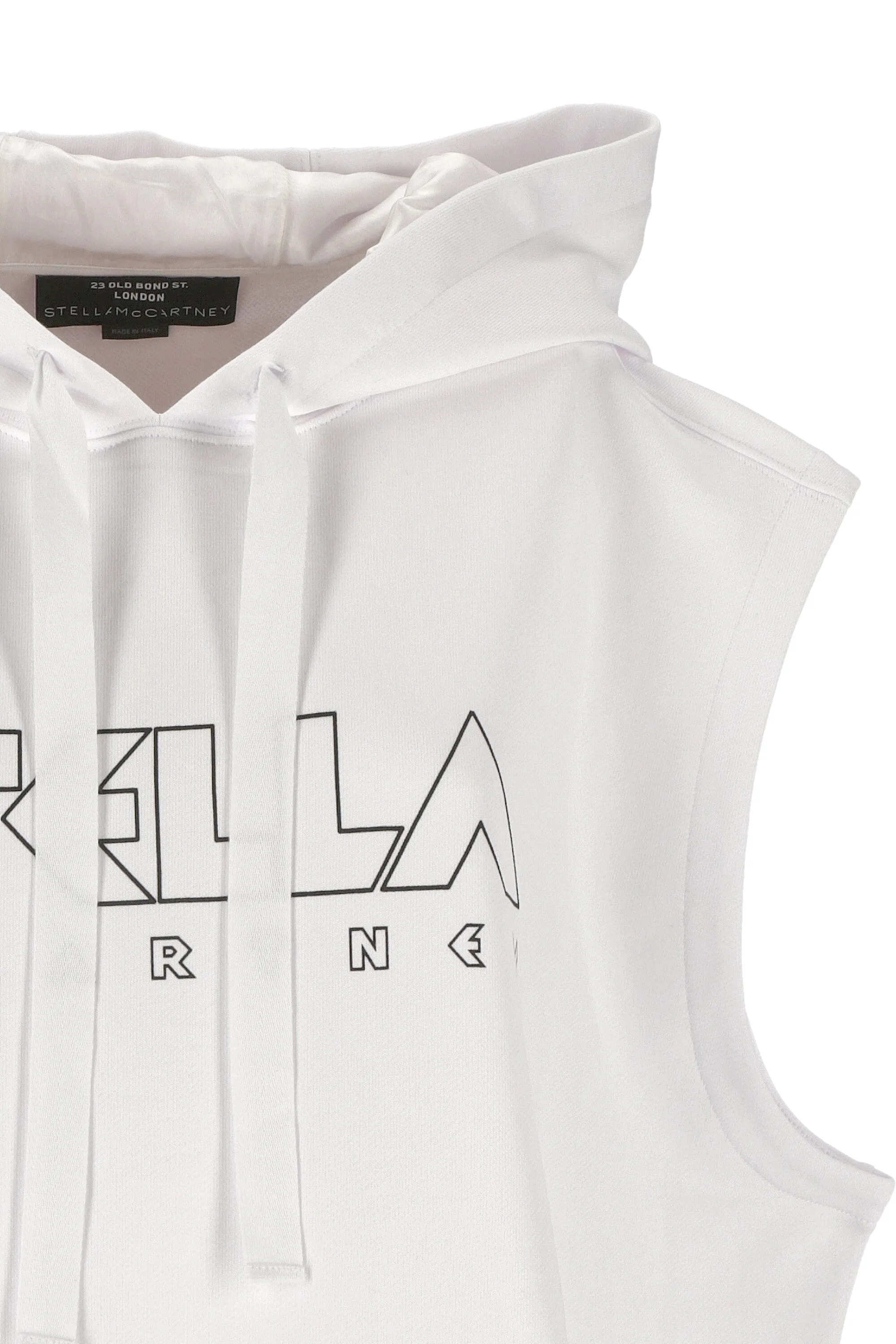 Stella McCartney Logo Printed Drawstring Sleeveless Hoodie