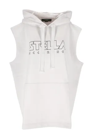 Stella McCartney Logo Printed Drawstring Sleeveless Hoodie