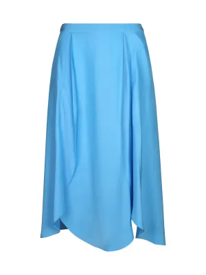 Stella McCartney Satin Pleated Midi Skirt