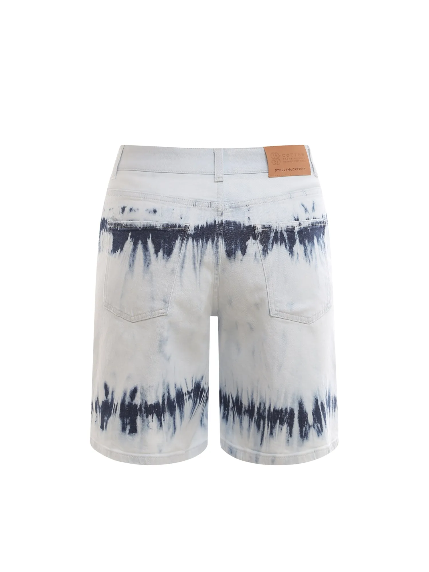 Stella McCartney Tie Dye Logo Patch Bermuda Shorts
