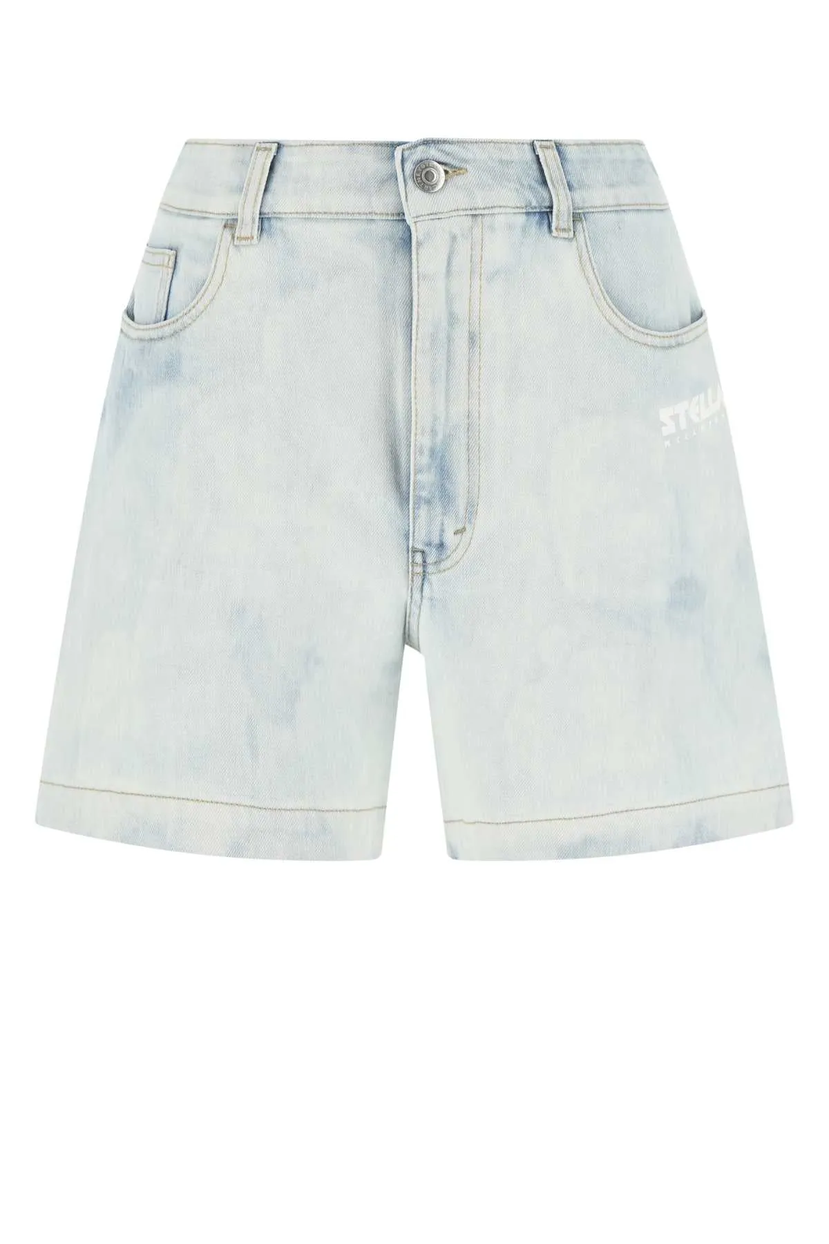 Stella McCartney X Disney Fantasia Bleached-Effect Denim Shorts