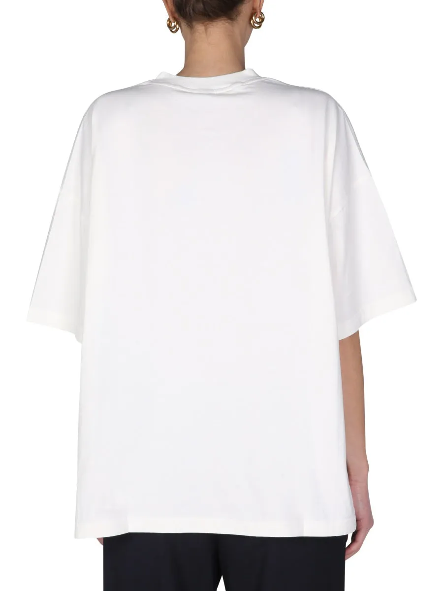 Sunnei Slogan Printed Crewneck T-Shirt