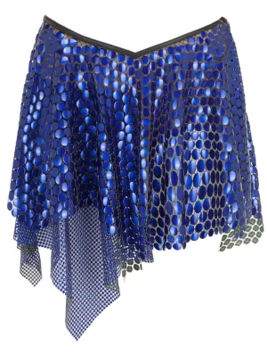 The Attico Bead Embellished Asymmetric Mini Skirt