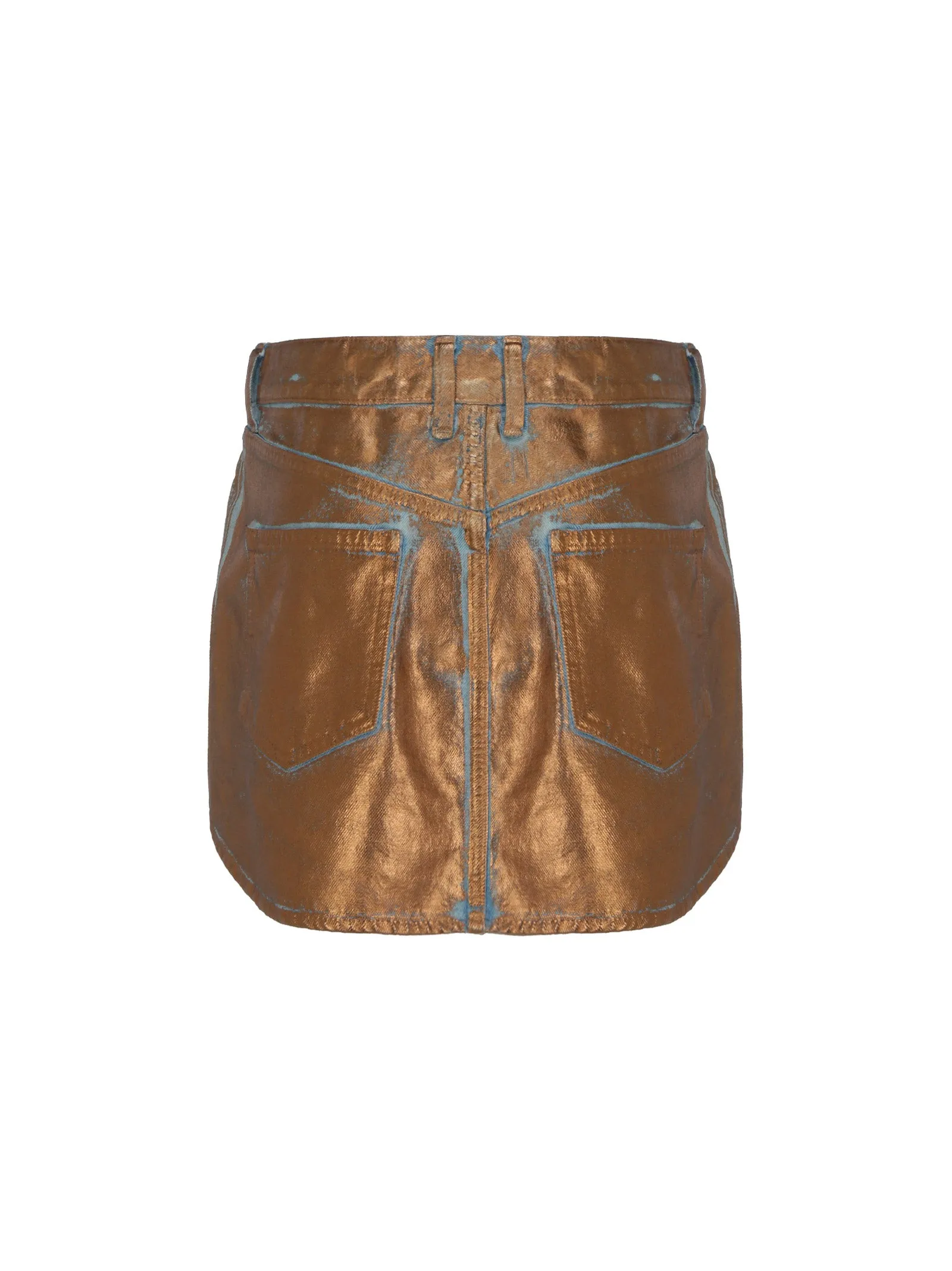 The Attico Dean Denim Mini Skirt