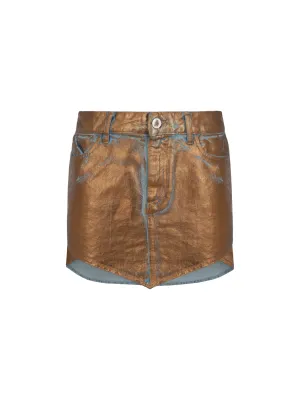 The Attico Dean Denim Mini Skirt