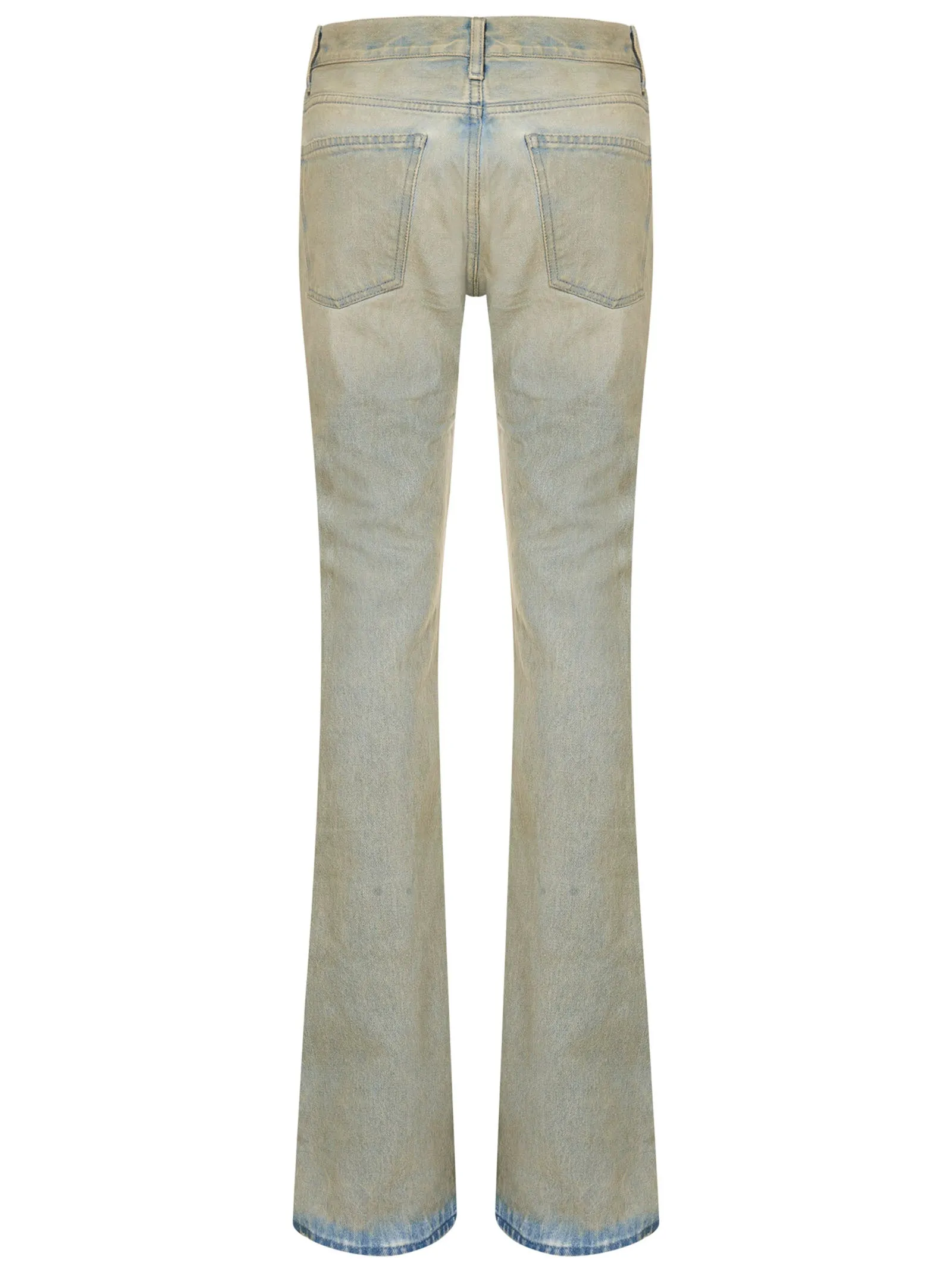 The Attico Distressed Flared Denim Jeans