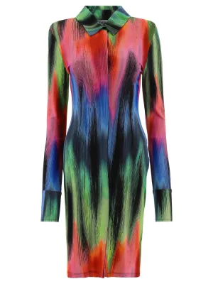 The Attico Elthon Buttoned Midi Shirt Dress