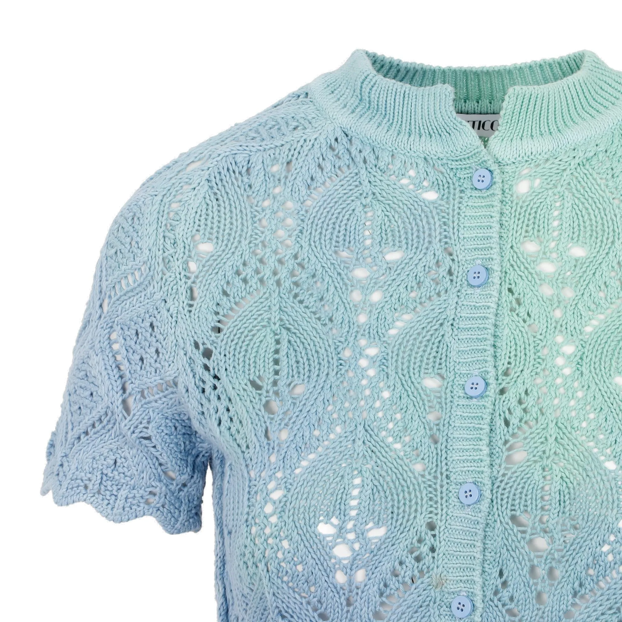 The Attico Tie-Dye Crochet Top