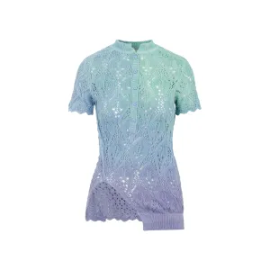 The Attico Tie-Dye Crochet Top