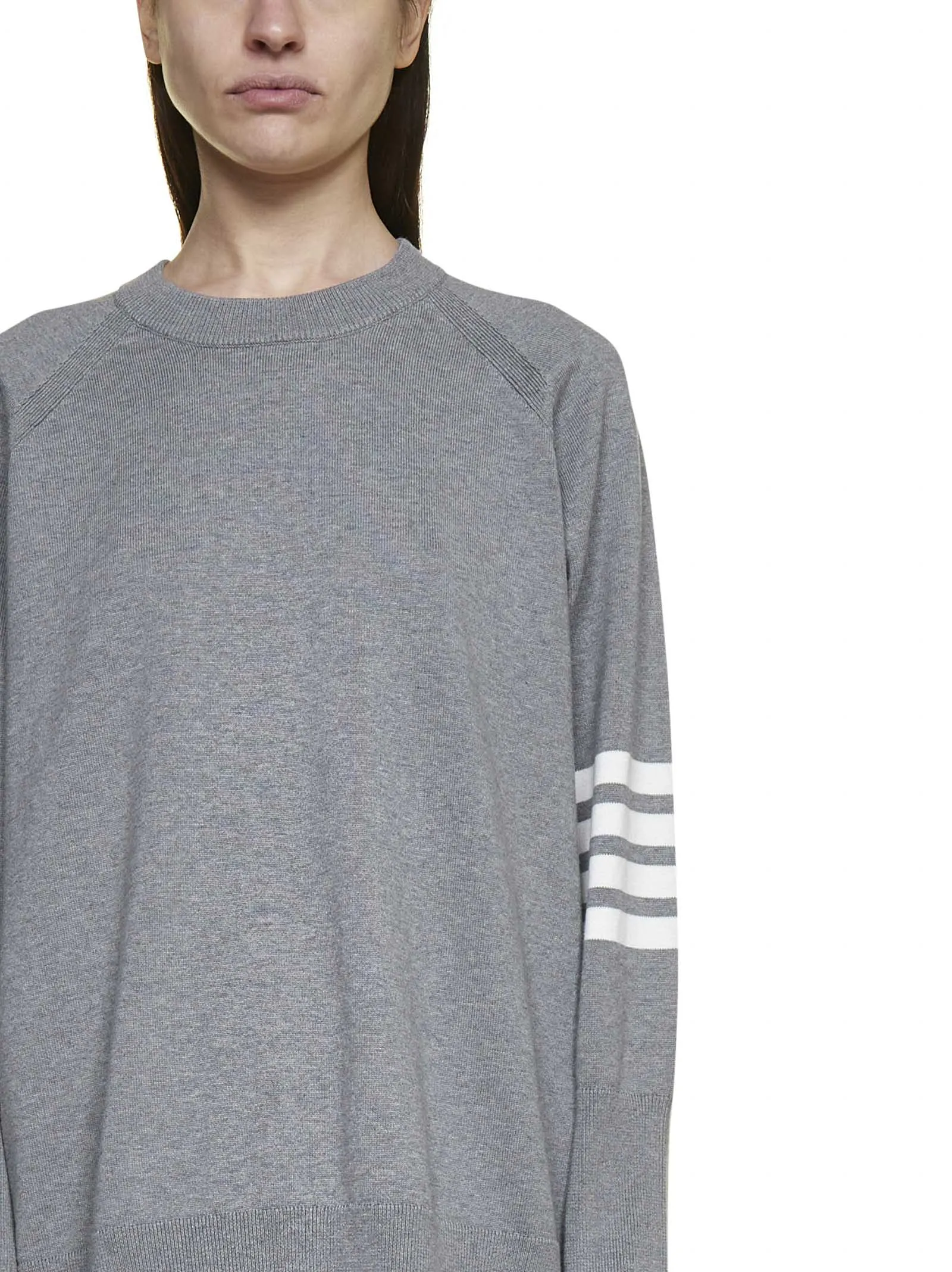 Thom Browne 4-Bar Crewneck Knit Jumper