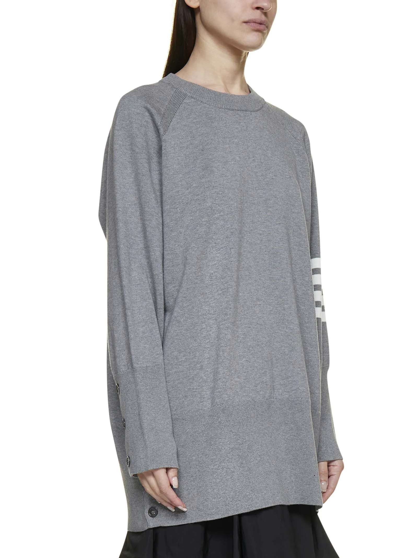 Thom Browne 4-Bar Crewneck Knit Jumper
