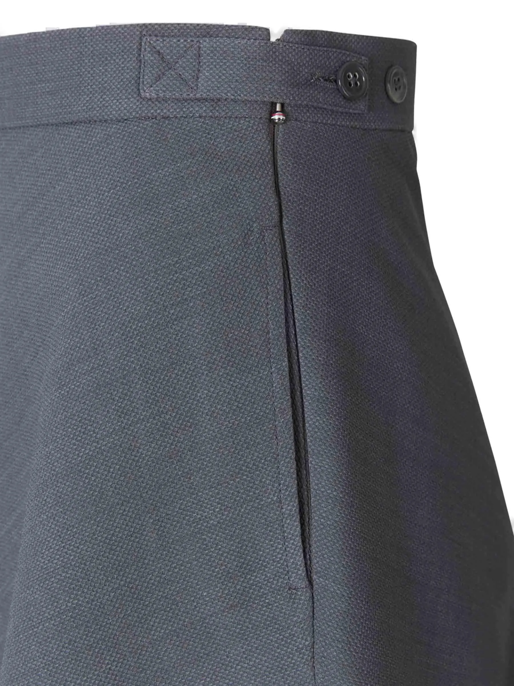 Thom Browne A-Line High-Waist Midi Skirt
