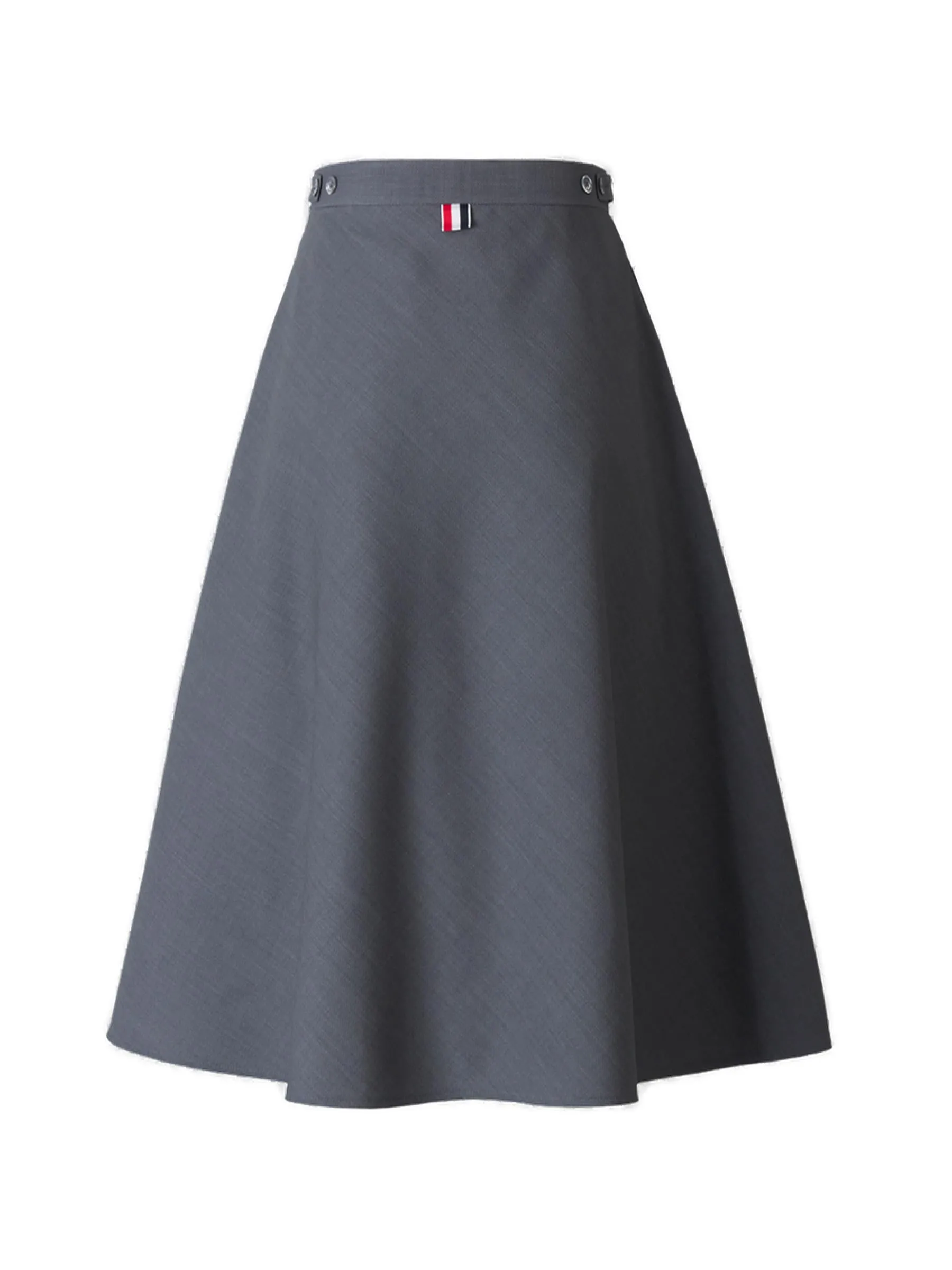 Thom Browne A-Line High-Waist Midi Skirt