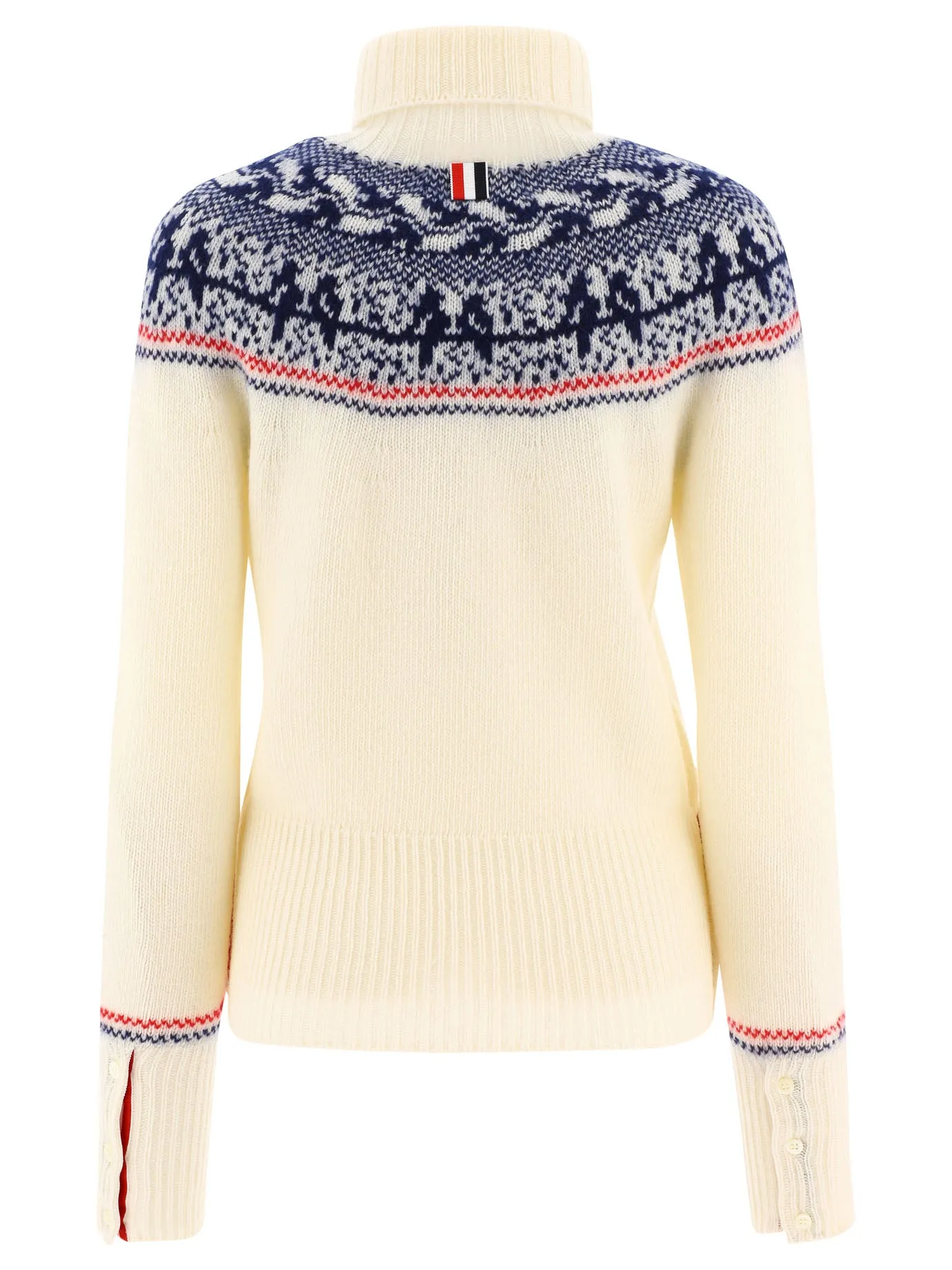 Thom Browne Intarsia-Knit High Neck Jumper