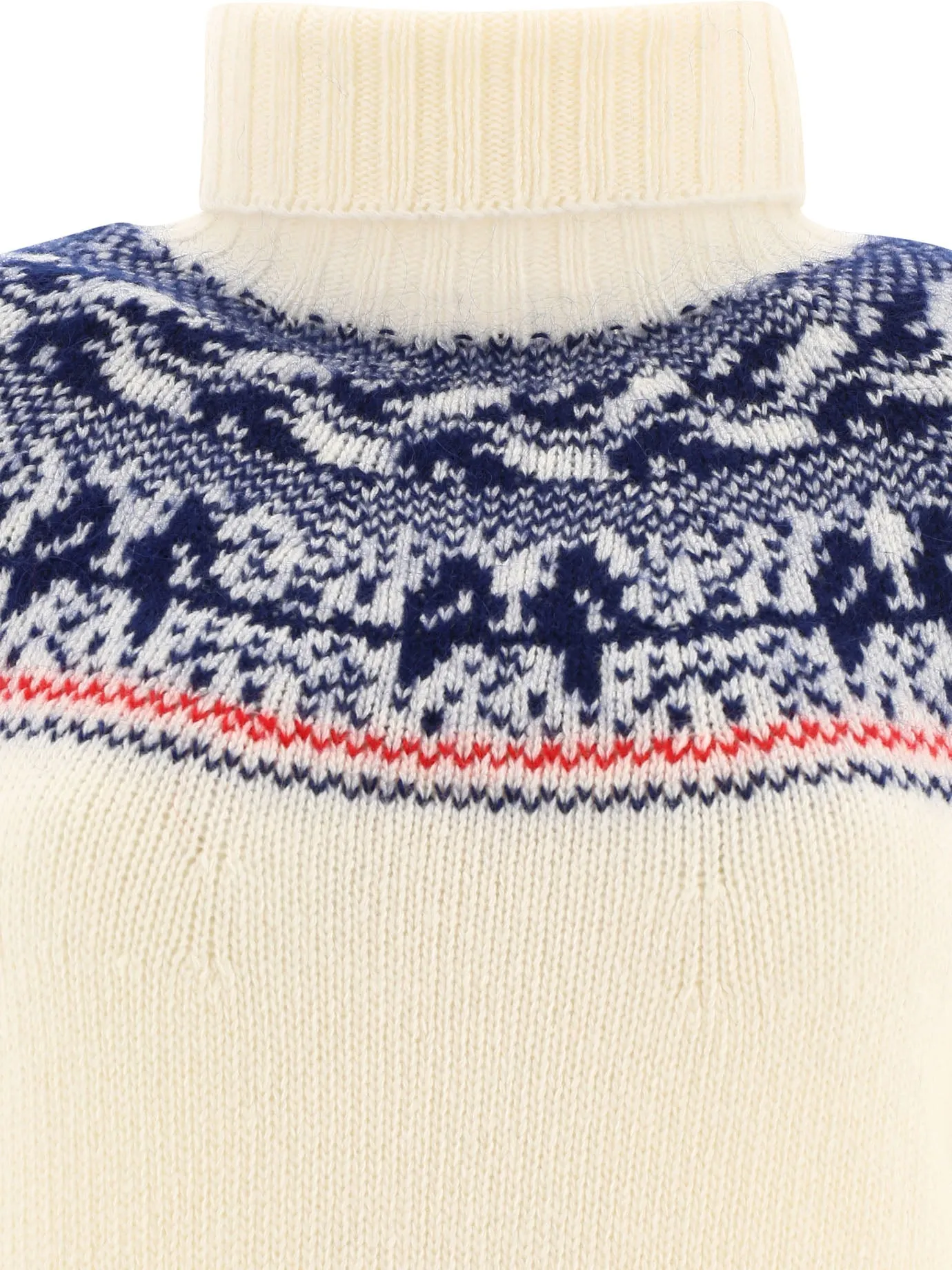 Thom Browne Intarsia-Knit High Neck Jumper