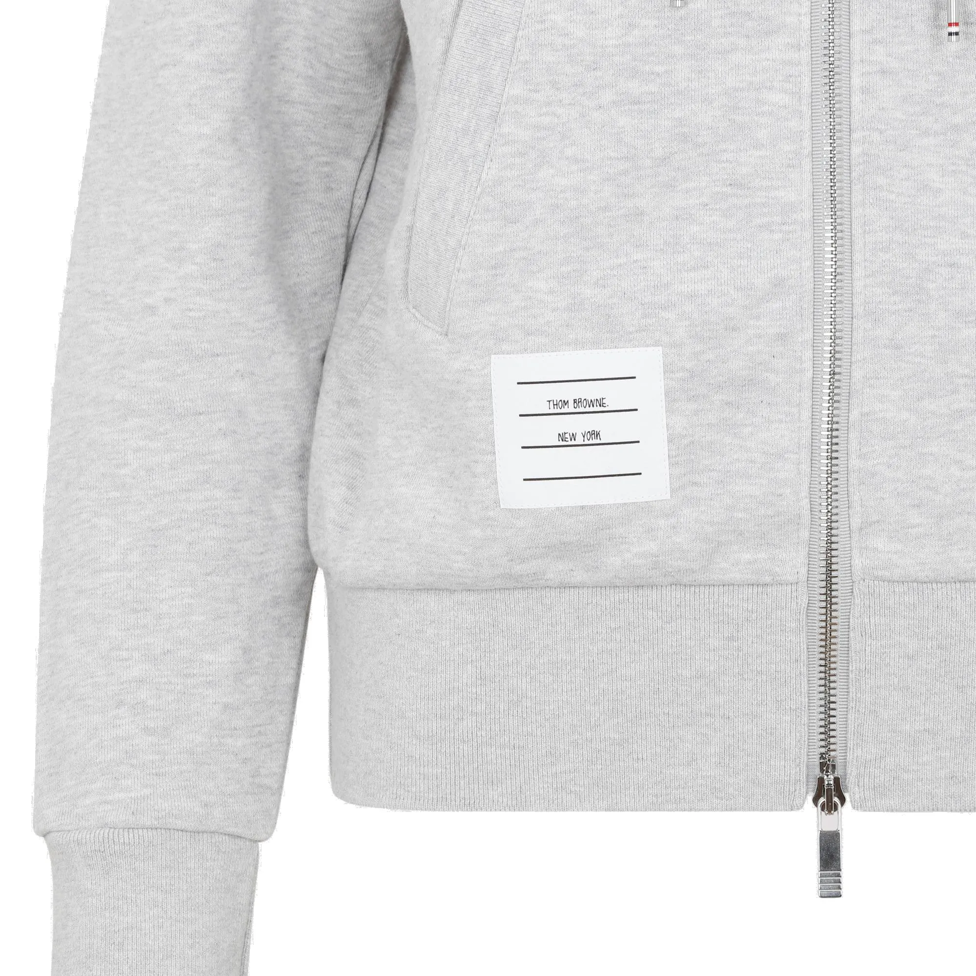 Thom Browne Logo Patch Zipped Hoodie