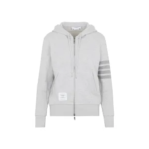 Thom Browne Logo Patch Zipped Hoodie