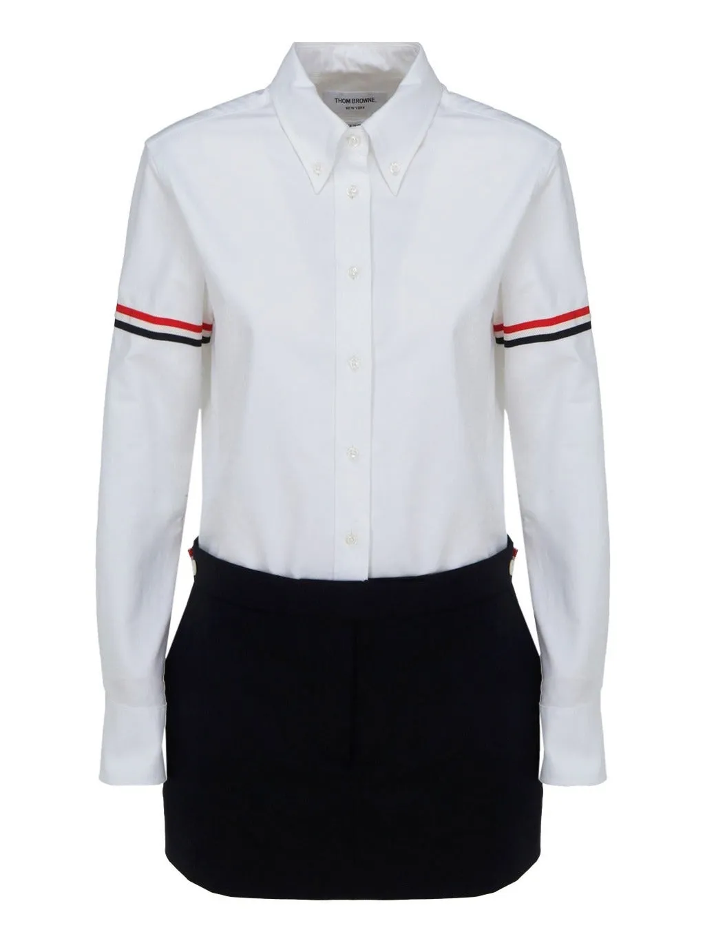 Thom Browne RWB Striped Mini Shirt Dress