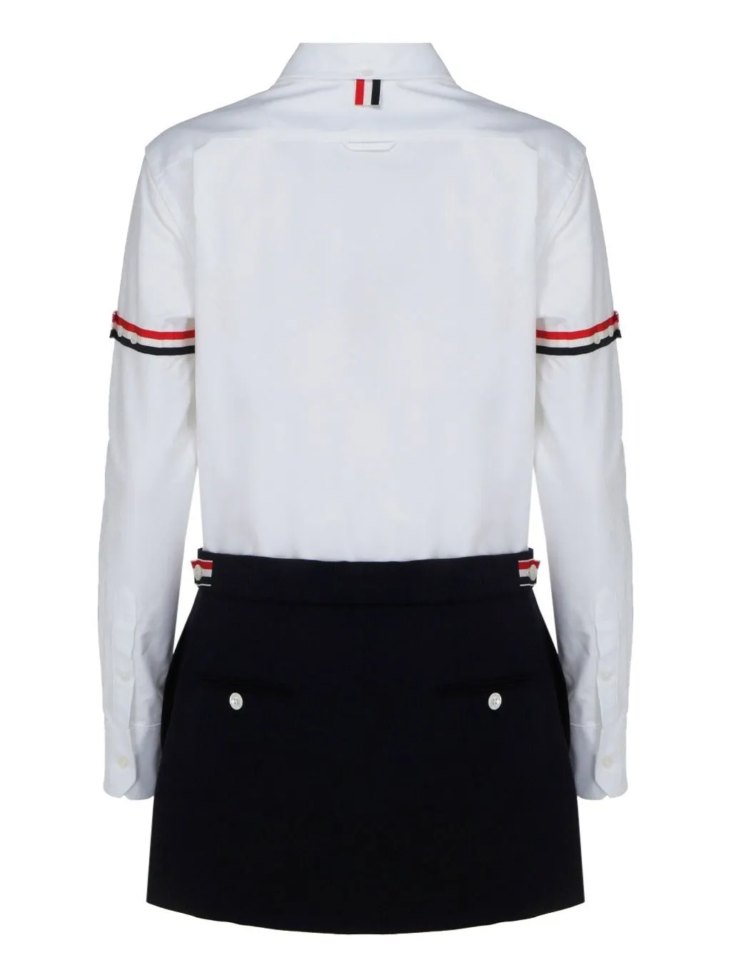 Thom Browne RWB Striped Mini Shirt Dress