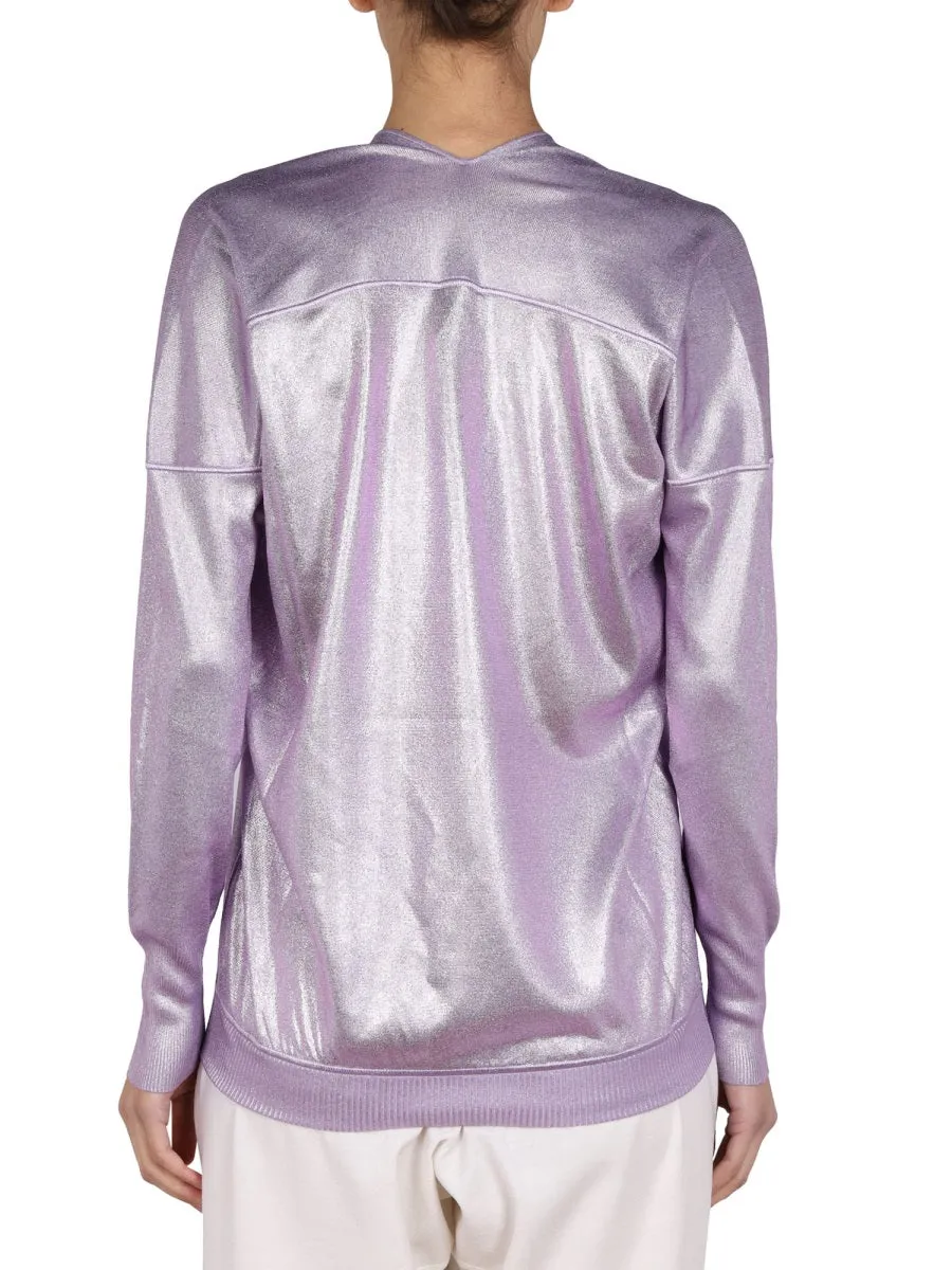 Tom Ford Crewneck Metallic Knit Top