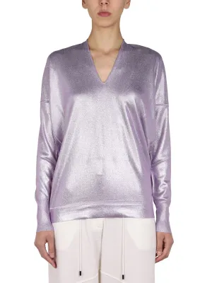 Tom Ford Crewneck Metallic Knit Top