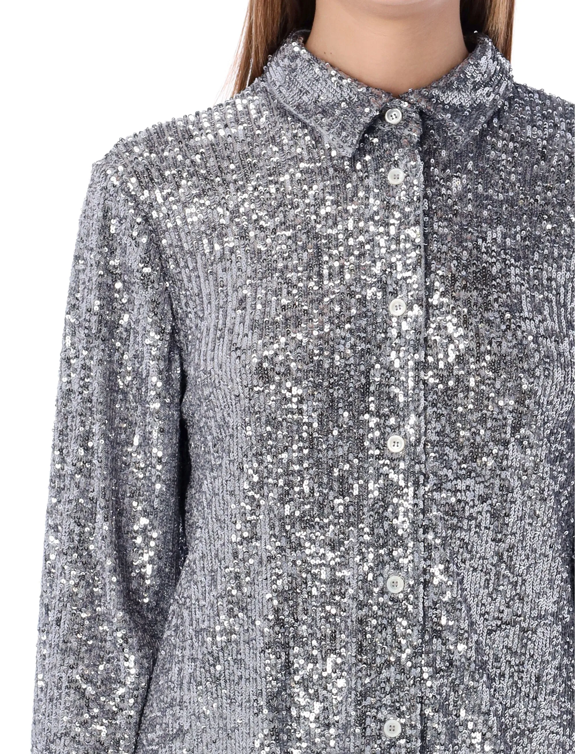 Tom Ford Sequin Embellished Long-Sleeved Shirt