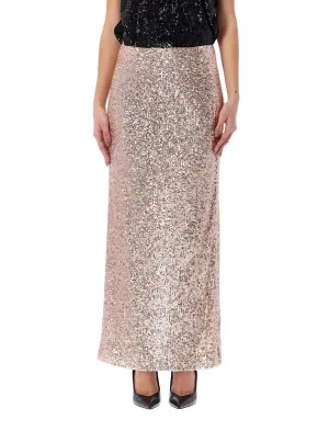 Tom Ford Slit Detailed Sequinned Maxi Skirt